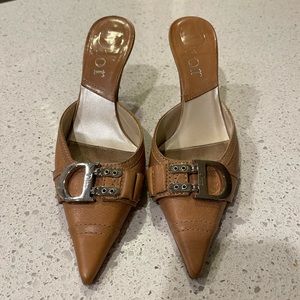 Authentic Dior mules size 37.5. I usually wear a 37 so they fit a bit smaller